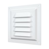 Rejilla de Ventilación 12x12cm Acero Galvanizado Polimero Blanco - 1212ME