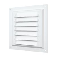 Rejilla de Ventilación 15x15cm Acero Galvanizado Polimero Blanco - 1515ME