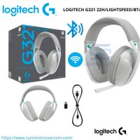 AUDIFONO C MICROF. LOGITECH G321 22H LIGHTSPEED BT 40MM CABLE USB-C WHITE