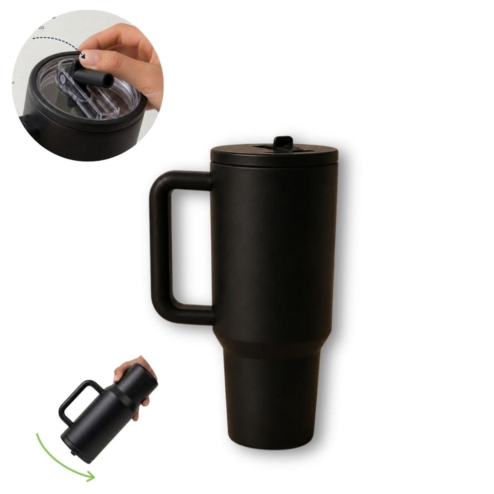 Vaso Tomatodo Térmico 1200 ml con Sorbete Paris Negro  138NE09