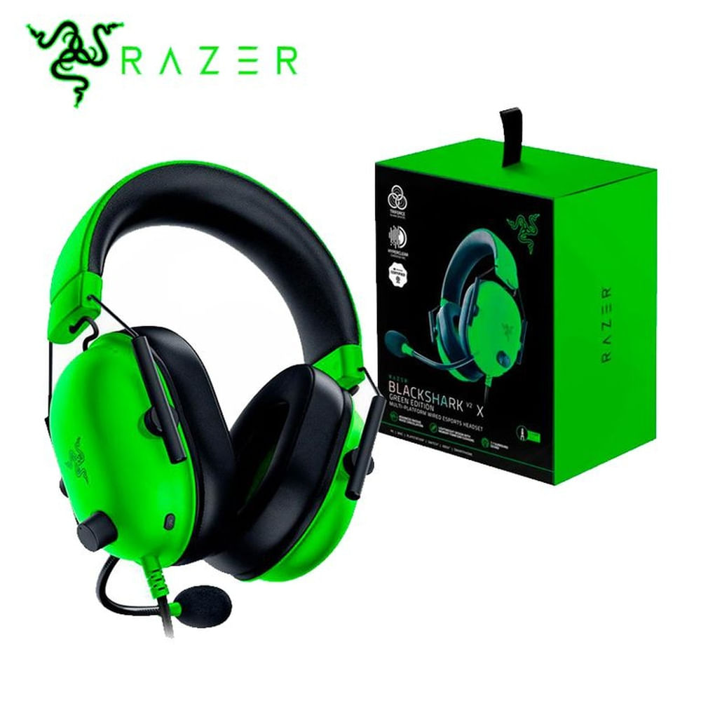 AUDIFONO C/MICROF. RAZER BLACKSHARK V2 X MULTI-PLATFORM 50MM 7.1 GREEN