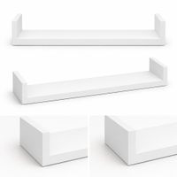 Repisa Flotante en U Blancas 60x15 X1.8 cm de Melamina