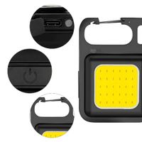 Linterna Portátil LED Recargable USB Abrebotellas Integrado