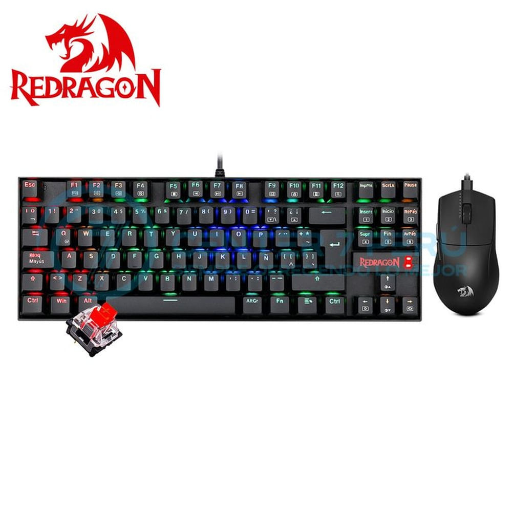Combo Redragon S145-SP Teclado KUMARA RGB + Mouse M724 BLACK