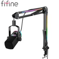 Micrófono Fifine AM8PROT BLACK con Brazo