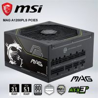 FUENTE DE ALIMENTACIÓN MSI MAG A1200PLS PCIE5 80 PLUS PLATINUM