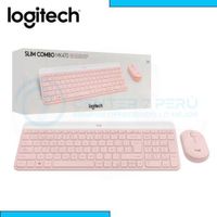 Teclado Logitech Mouse MK470 Wireless Slim Usb Rose