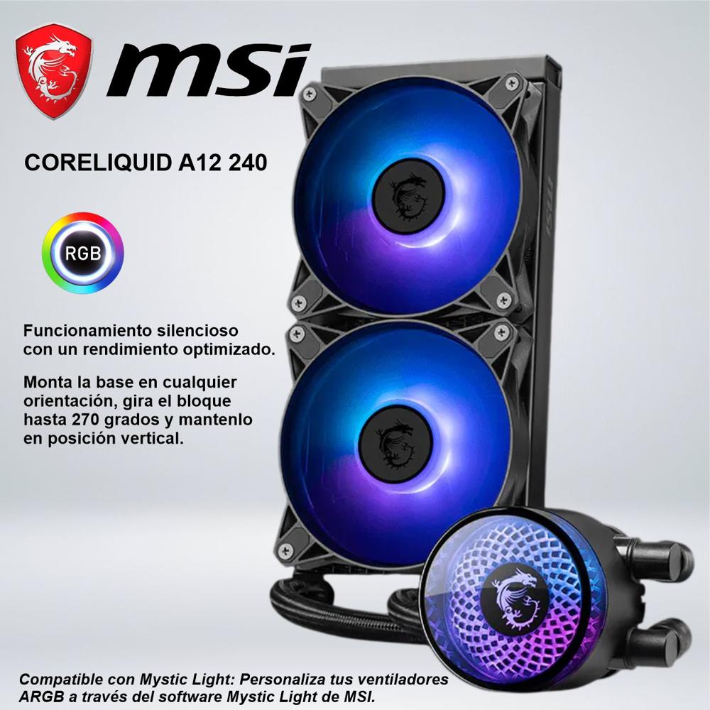 SISTEMA DE ENFRIAMIENTO MSI CORELIQUID A12 240 ARGB BLACK