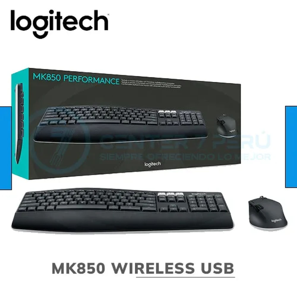 TECLADO LOGITECH + MOUSE MK850 WIRELESS USB BLACK