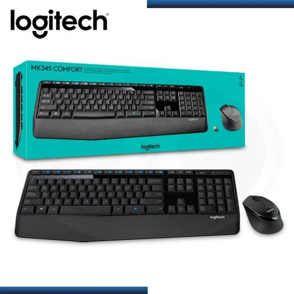 TECLADO LOGITECH + MOUSE MK345 WIRELESS USB SP BLACK