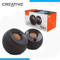 PARLANTE CREATIVE PEBBLE 2.0 4.4W 3.5MM USB-POWER BLACK