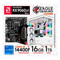 PC Gamer INTEL CORE I5 14400F 14ta Gen - RAM 16GB DDR4 - SSD 1TB - RX 9060XT 16GB