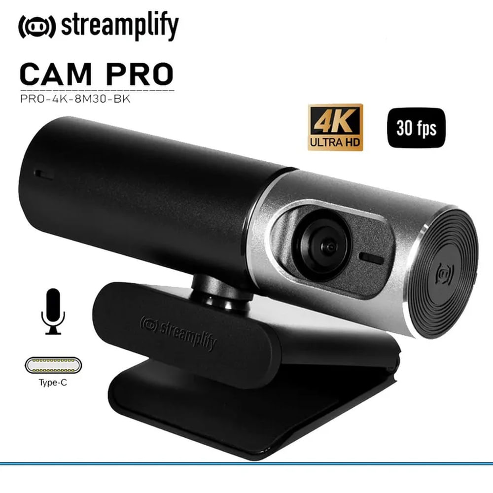 Cámara Web Streamplify CAM PRO-4K-8M30-BK