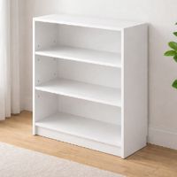 Estante Librero 3 Niveles Multiusos Melamina Blanca - Muebleo.pe
