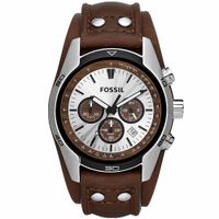Reloj Fossil Coachman CH2565 Fecha Cronometro Correa De Cuero Marrón