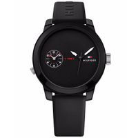 Reloj Tommy Hilfiger Denim 1791326 Hora Dual Correa de Silicona Negro