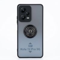 Case ahumado con soporte magnetico para Xiaomi HM Note 12 Pro - NEGRO