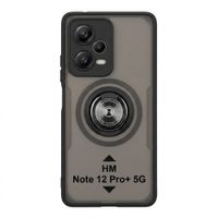Case ahumado con soporte magnetico para Xiaomi HM Note 12 Pro 5G - NEGRO