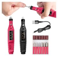 Kit Torno Manicure Portátil Pulidor Eléctrico de Uñas para Hogar y Salón