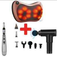 Pack Masajeador Cojin Lápiz de Acupuntura Pistola Masajeador