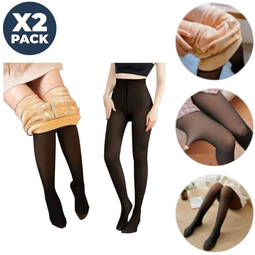 2 Pantys Térmicos Invierno Lycra Microporo para Mujeres