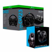 Combo Timón de Carreras Logitech G923 Driven Force mas Palanca de Cambios
