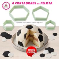 Set de 4 Cortadores de Pelota Futbol para Repostería