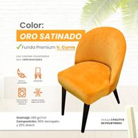 Funda vintage curva de terciopelo 6 unidades - Oro Satinado