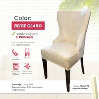 Funda vintage princesa o reina en terciopelo 8 unidades - Beige Claro