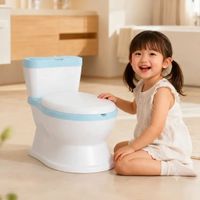 Baño de Entrenamiento Tipo Inodoro Infantil Celeste   101CL10