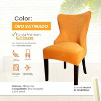 Funda vintage princesa o reina en terciopelo 4 unidades - Oro Satinado
