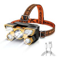 Linterna Frontal De Cabeza Led Recargable Usb Alta Potencia Camping