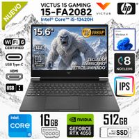 Laptop Gamer HP Victus Intel Core i5-13420H 16GB 512GB SSD RTX 4050 6GB 15-FA2082