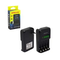 Cargador para Pilas AA y AAA con Pantalla LCD 4 OPALUX OP-BC9012L