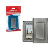 Interruptor Metalico Conmutador Linea Ejecutiva con Dado de 7 cm 10A 127-250V AC OPALUX