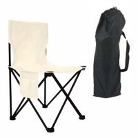 Silla Plegable Portátil para Camping y Playa Flex Tamaño S Blanco Hueso 05BC12