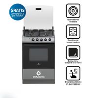Cocina Indurama 4 hornillas Córdova Spazio Plus Gris