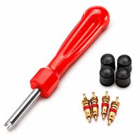 Kit Extractor Saca Válvula De Neumático 4 Núcleos Y Tapas