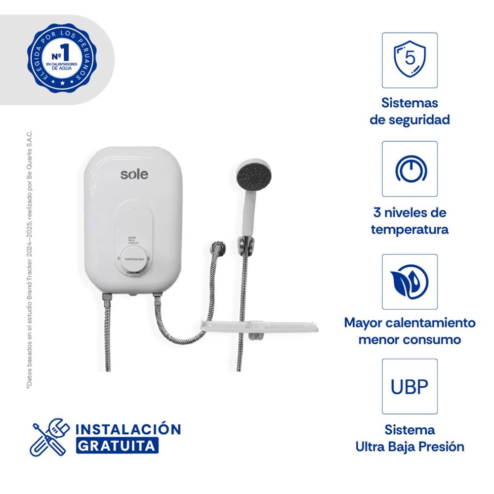 Rapiducha Eléctrica Sole Turbo iii 4800 con Accesorios