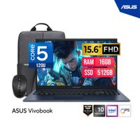 LAPTOP ASUS VIVOBOOK 15 X1504VA E84630 15.6 FHD IPS TOUCH Core 5 120U 16GB DDR5 512GB SSD FreeDOS