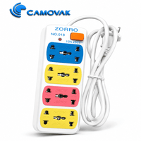 EXTENSION 10A- 250V MULTIFUNCION 4 TOMAS CON INTERRUPTOR 1.8MTS