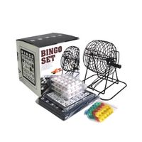 Juego de Mesa Bingo Metal Clasico Familiar Pilcomundo Negro