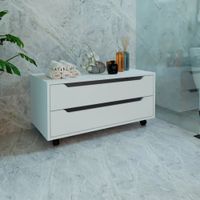 Cómoda de Baño Caroline con ruedas 2 cajones TU MESITA color Blanco