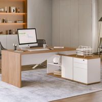 Escritorio Ejecutivo Palmer color BlancoMarrón TU MESITA