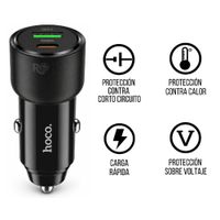 Cargador Para Auto para Celular Con Doble Puerto USB 38W