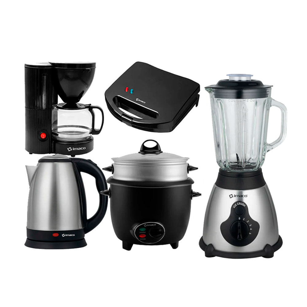 Combo Licuadora Imaco BLS509  Arrocera Hervidor Sandwichera Cafetera