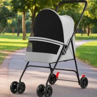 PetGo - Coche plegable para Mascotas Color Negro