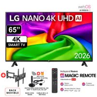 Televisor LG Nano 65 4K UHD AI Smart TV 65NU800BPSB 2026 - Rack Movible