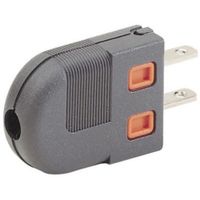 ENCHUFE PLANO 15A REVERSIBLE GRIS-NARANJA 125-250V