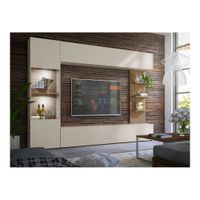 Mesa de TV Aurora con Canto Grueso Color CementoBlanco TU MESITA